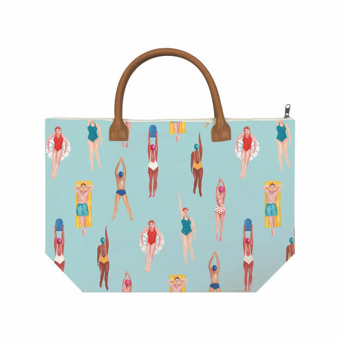 Riviera Swimmers Canvas Tote Bag