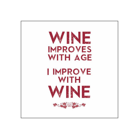 Wine Improves • Beverage Napkins