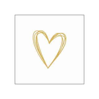Pure Heart, gold • Beverage Napkins
