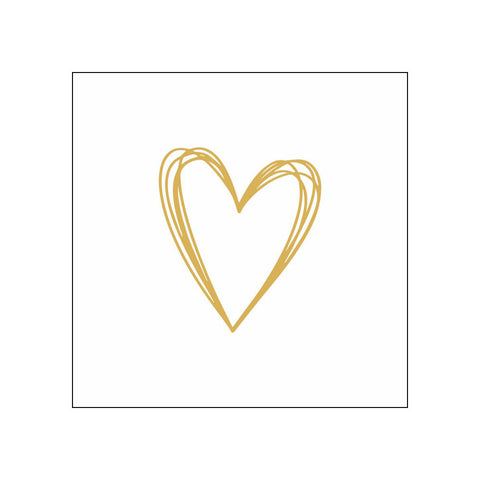 Pure Heart, gold • Beverage Napkins