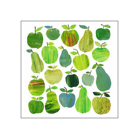 Apple & Pear Collage • Beverage Napkins