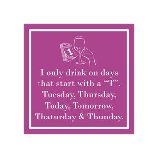 I Only Drink • Beverage Napkins