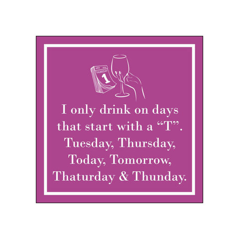 I Only Drink • Beverage Napkins