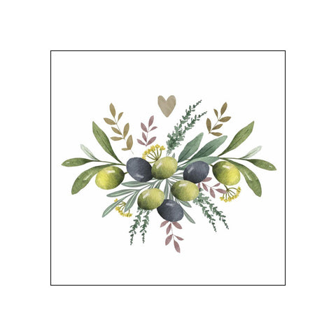 Olives & Herbs • Beverage Napkins