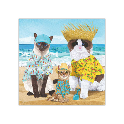 Cats' Beach Party • Beverage Napkins