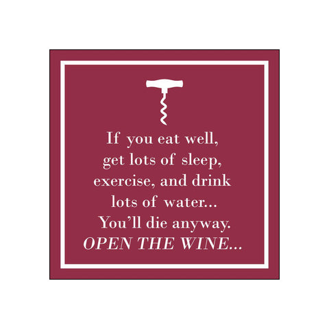Open the Wine • Beverage Napkins