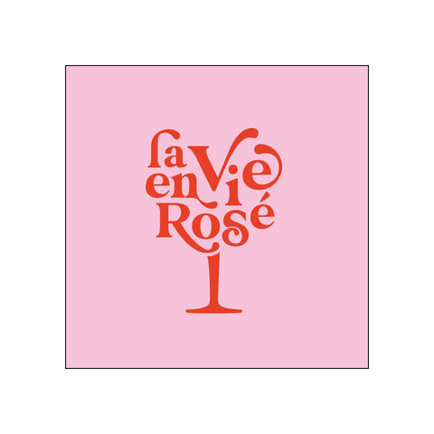 La Vie en Rosé • Beverage Napkins