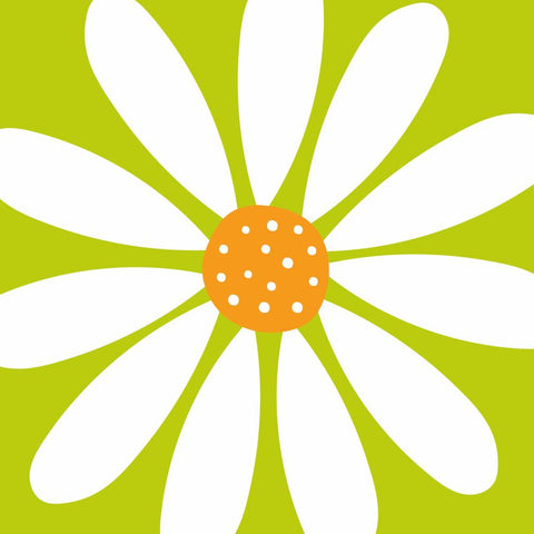 Happy Flower, green • Beverage Napkin