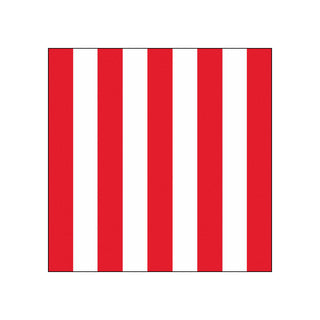 Vertical Stripes, red (L1) • Beverage Napkins