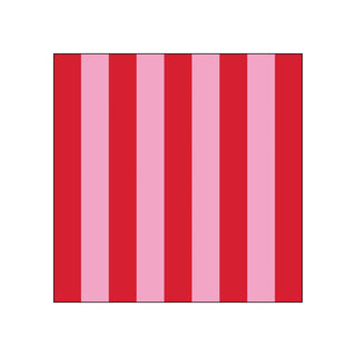 Vertical Stripes, orange+pink • Beverage Napkins