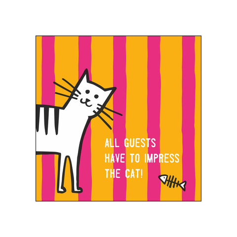 Impress the Cat, orange • Beverage Napkins
