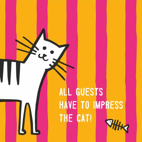 Impress the Cat, orange • Beverage Napkin