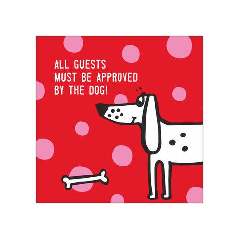 Dog Approved, red • Beverage Napkins