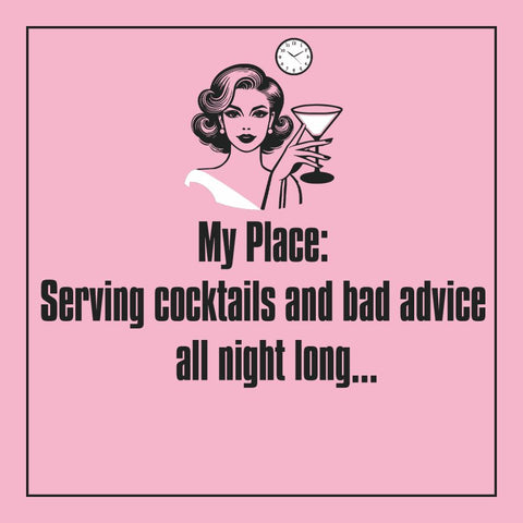 Cocktails & Bad Advice • Beverage Napkin
