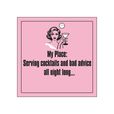 Cocktails & Bad Advice • Beverage Napkins
