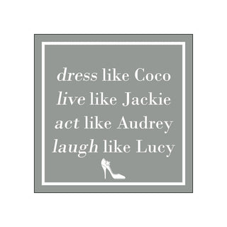 Dress Like Coco, silver • Beverage Napkins