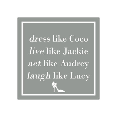 Dress Like Coco, silver • Beverage Napkins