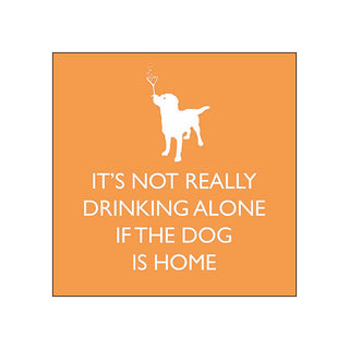 If the Dog is Home, orange • Beverage Napkins