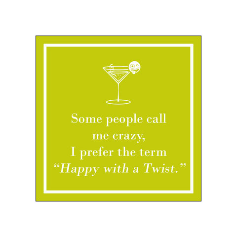 Happy with a Twist, lime • Beverage Napkins