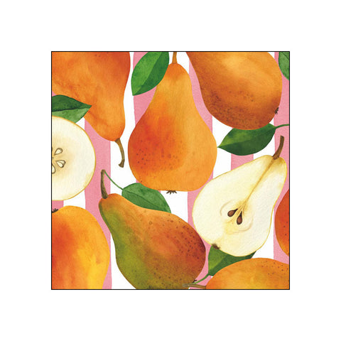 Pears & Stripes • Beverage Napkins