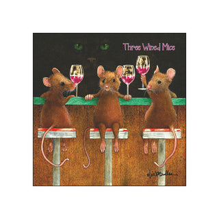 Three Wined Mice • Beverage Napkins