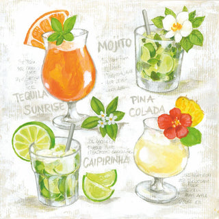 Four Cocktails • Beverage Napkins