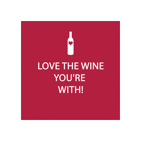 Love the Wine • Beverage Napkin