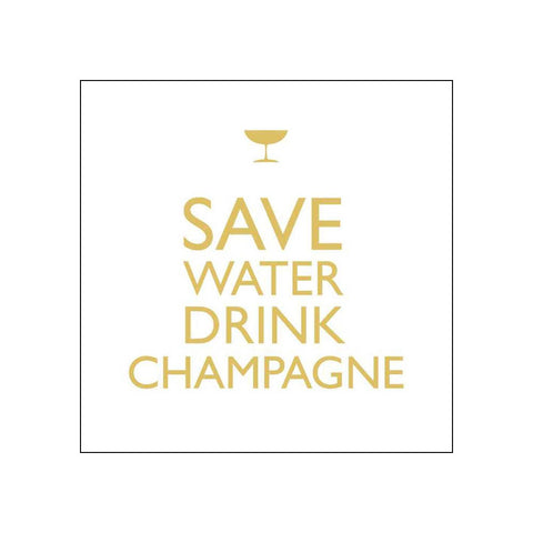 Drink Champagne! • Beverage Napkin