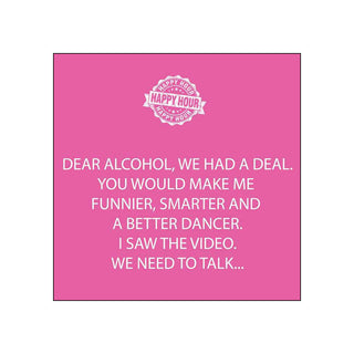 Dear Alcohol • Beverage Napkins