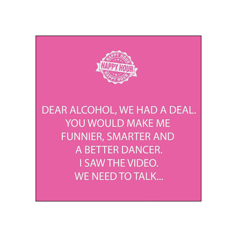 Dear Alcohol • Beverage Napkins