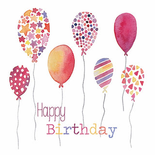 Birthday Balloons • Beverage Napkin