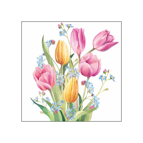 Tulips Bouquet • Beverage Napkins
