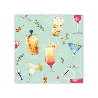 Cocktail Party, aqua • Beverage Napkins