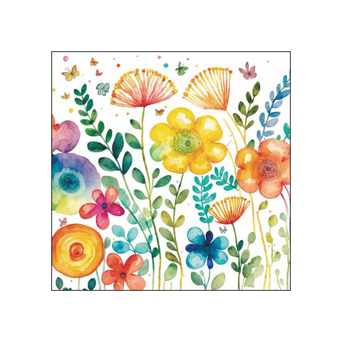 Vibrant Spring, white • Beverage Napkins