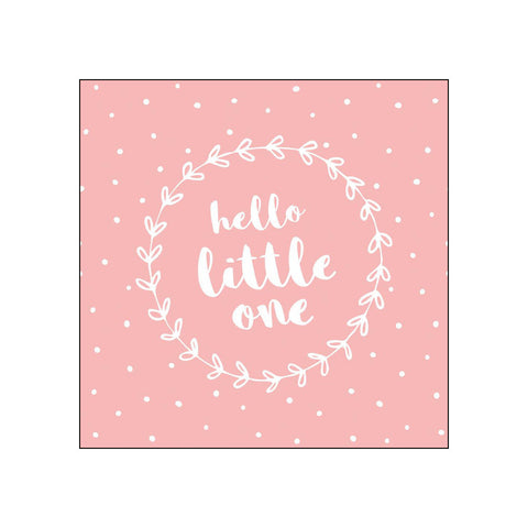 Hello Little One, pink • Beverage Napkins