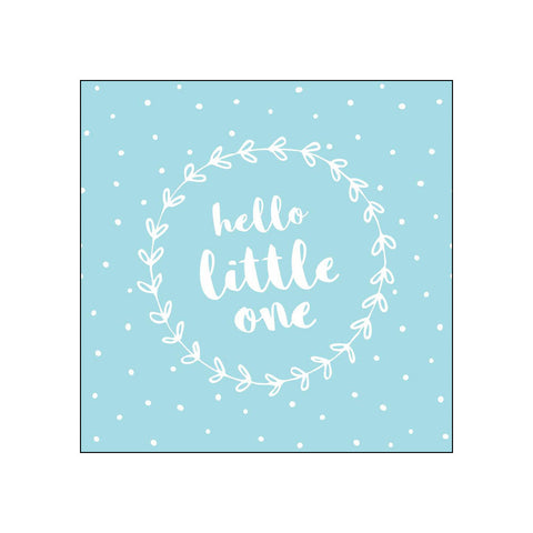 Hello Little One, blue • Beverage Napkins