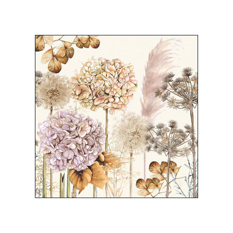 Dried Flowers • Beverage Napkins