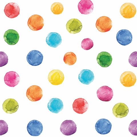 Polka Dots, white • Beverage Napkin