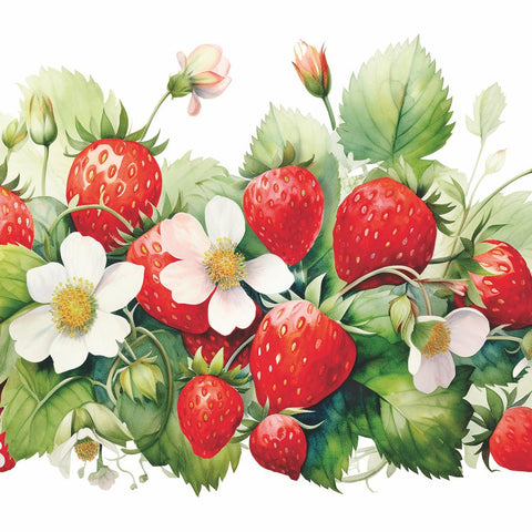 Juicy Strawberries • Beverage Napkin