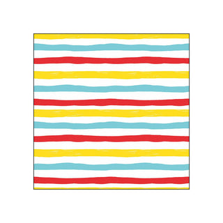Wavy Stripes, red • Beverage Napkins