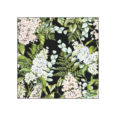 Soft Lilacs, black • Beverage Napkins