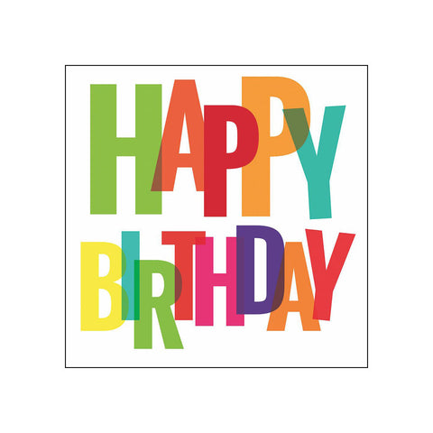 Birthday Letters • Beverage Napkins