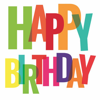 Birthday Letters • Beverage Napkin