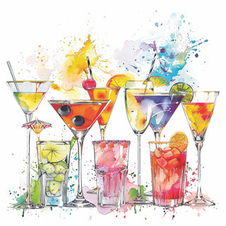 Splashing Drinks • Beverage Napkin