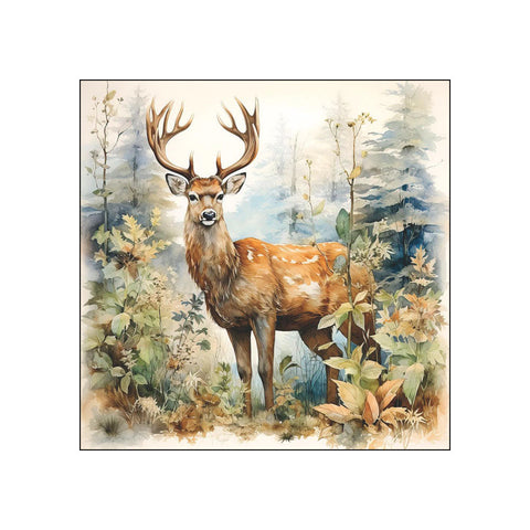 Deer in the Woods • Beverage Napkins