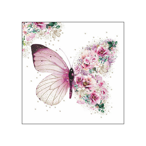 Butterfly Flowers • Beverage Napkins