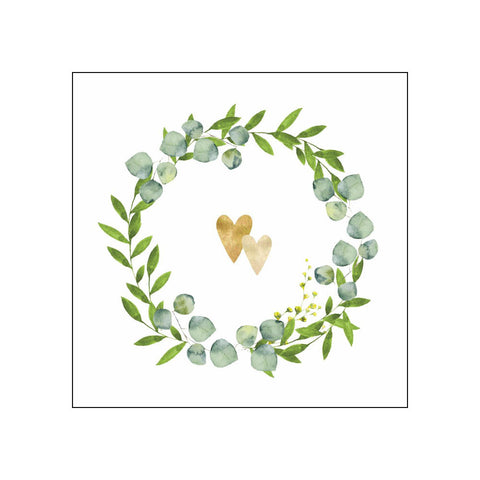 Two Hearts • Beverage Napkins