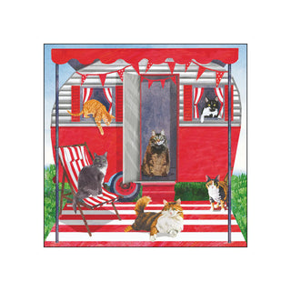 Camper Cats • Beverage Napkins
