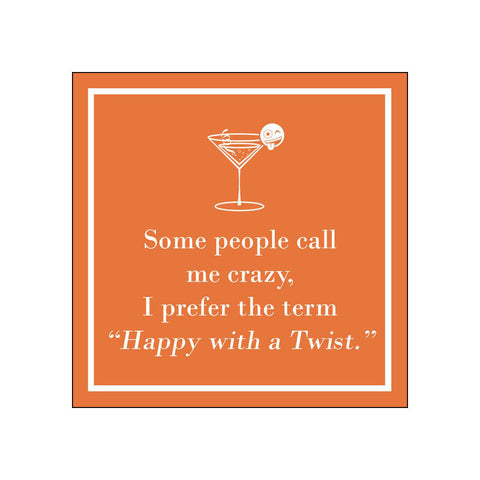 Happy With a Twist • Beverage Napkins