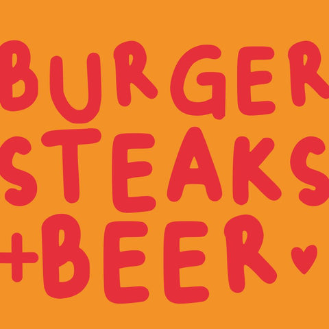 Burger & Beer, orange • Lunch Napkin